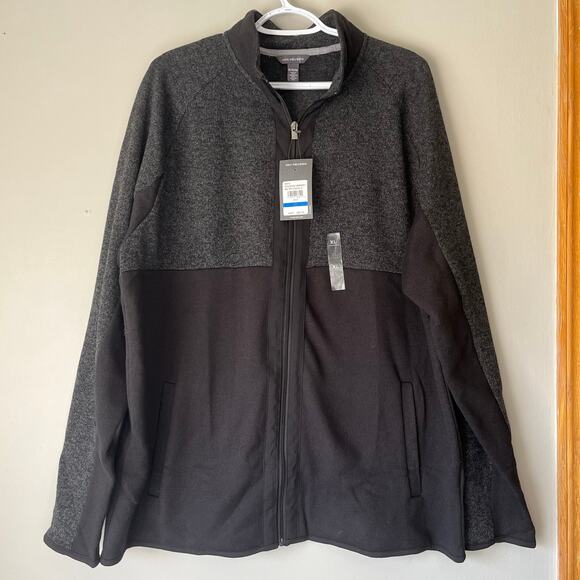 NWT! Van Heusen Men's Gray / Black Full Zip Sweater Size XL - Picture 10 of 10